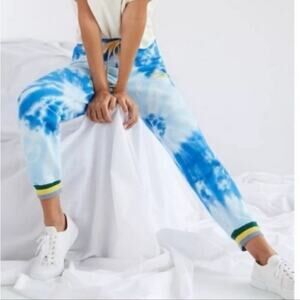 NWT Warm Fun Blue Tie Dye Joggers